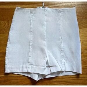 White High-Waisted Short Shorts